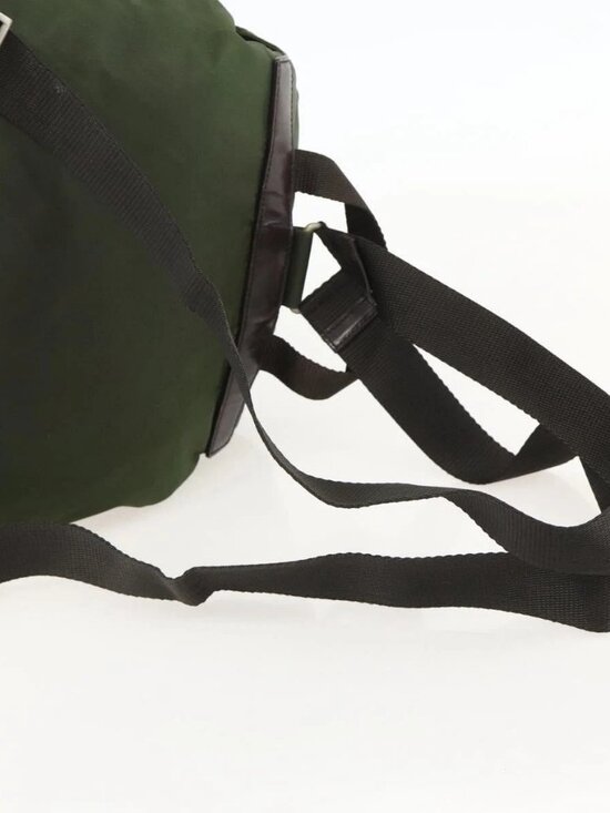 PRADA Backpack Nylon Green Silver Auth bs34371 main image 4